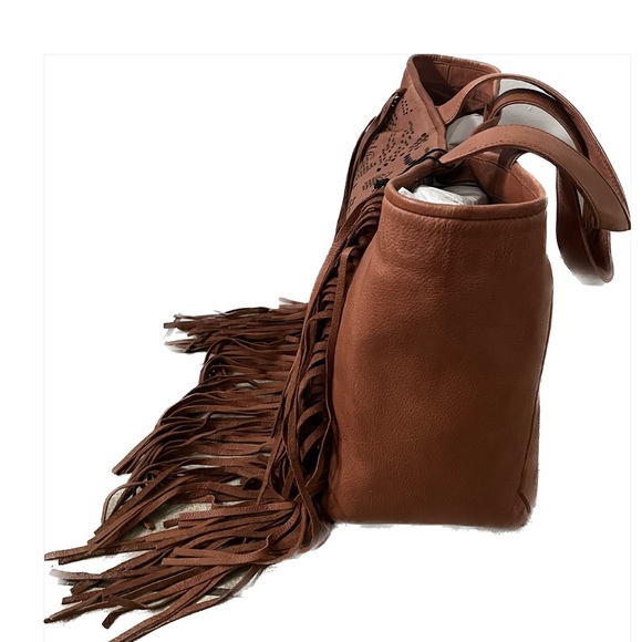 Frye Large Tote!! w fringe - Picture 2 of 12